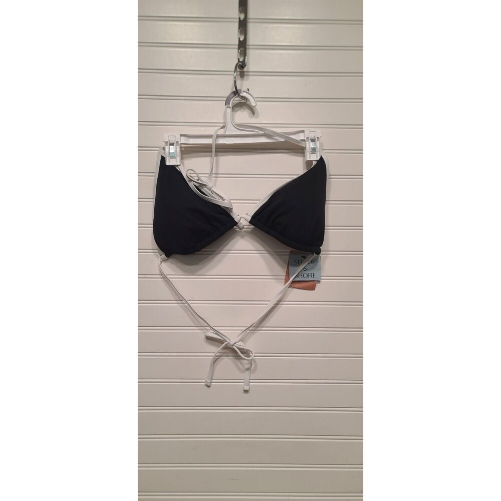 Shade & Shore Womens Black Bikini Top Size XL 16 NWT